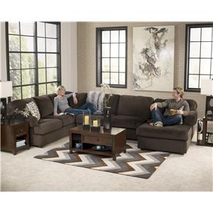 Signature Design by Ashley Jessa Place - Chocolate Casual Sectional